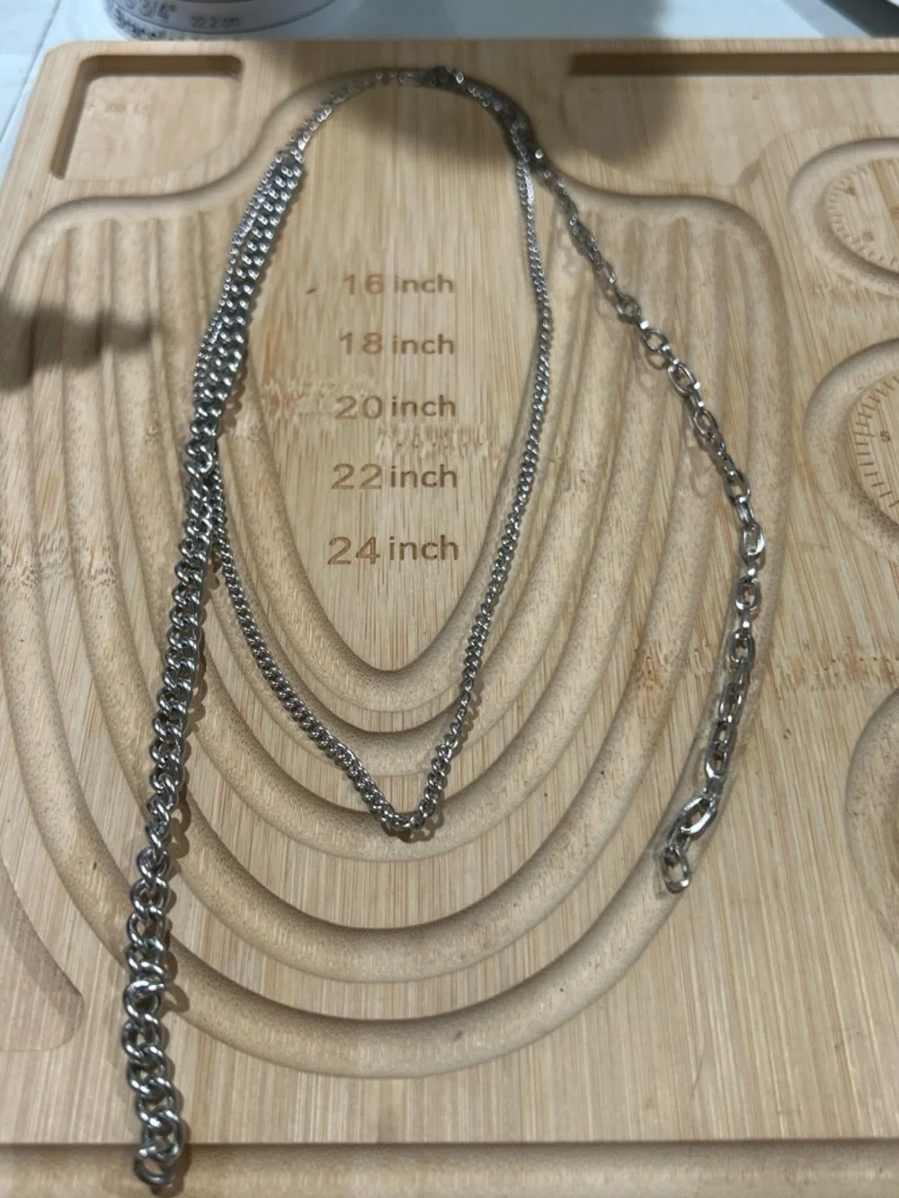 Silver-Tone Layered Chain Necklace - unisex-Accessories stainless steel